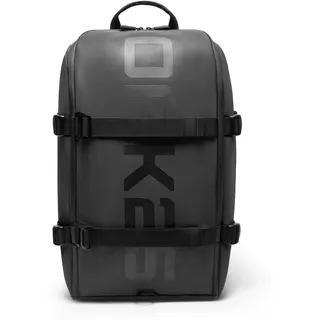 OAK25 Rucksack Damen & Herren Reflektierend Schwarz - Luminite Daybag - Reflektierender Backpack für Fahrrad Uni Business - Großer Tagesrucksack mit Laptopfach - Wasserabweisend
