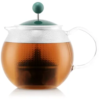 BODUM 1823-450-Y21 ASSAM Teekanne mit Glasgriff, Deckel und Kunststofffilter, 0,5 L