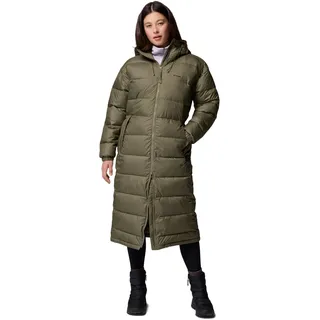 Columbia Pike Lake 3 Long Jacket Hooded Puffer Jacket Stone Green XL