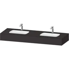 Duravit Qatego Einbauwaschtisch mit Konsole, 1600x550x170mm, Doppelwaschtisch, QA46950, Farbe: graphit supermatt