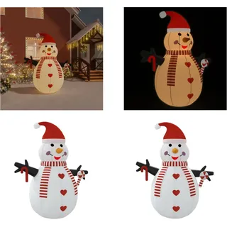 vidaXL Aufblasbarer Schneemann mit LEDs 250 cm - Aufblasbarer Schneemann - Aufblasbare Schneemänner - Aufblasbare Figur - Weihnachtsfigur Aufblasbar