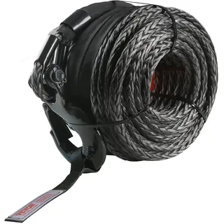 VEVOR synthetisches Windenseil, 12,7 mm x 28,04 m, 14,51 t synthetisches Windenleinen-Kabelseil mit Schutzhülle + geschmiedetem Windenhaken + Zugband, universell passend für SUV, großes Geländefahr