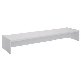 CARO-Möbel Monitorständer Zoom , Weiß , Holzwerkstoff , Mode , 100x15x27 cm , Büromöbel, Schreibtische, Schreibtischzubehör