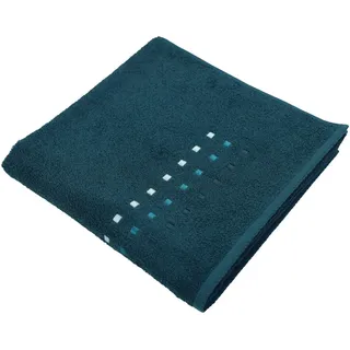 Esposa Duschtuch , Petrol , Textil , Karo , 70x140 cm , Textiles Vertrauen - Oeko-Tex® , saugfähig, Aufhängeschlaufe, angenehm weich , Heimtextilien, Badtextilien, Duschtücher