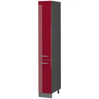 Vicco Apothekerschrank R-Line 30 x 57,2 x 206,8 cm Rot Hochglanz