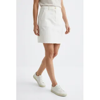 Bleistiftrock GANT "CHINO", Damen, Gr. 44, weiß (eggshell), Web, Obermaterial: 98% Baumwolle, 2% Elasthan, unifarben, regular fit kniefrei, Röcke Bleistiftrock, Regular fit mit praktischen Taschen