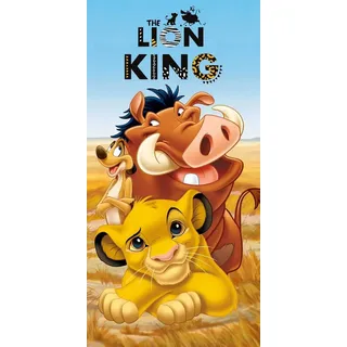 Disney Lion King Badetuch 70 x 140 cm Blau/Gelb