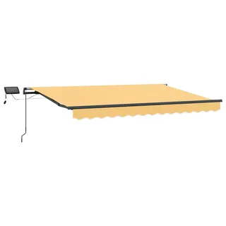 vidaXL Ausziehbare Markise Sand 500 x 300 cm Stoff und Aluminium - Gelb