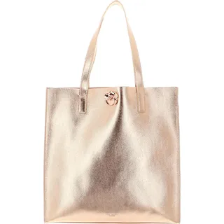 Ted Baker Shopper Schultertasche Rosmah Rose Detail Metallic Icon Bag Rosegold roségoldfarben - Rosa