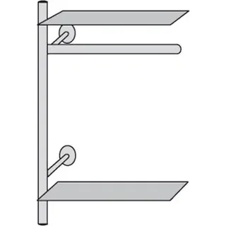 1x Design Edelstahl Garderobenelement Jackenständer, Haushalt - Weiß