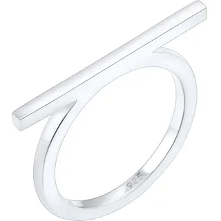 Elli Ring Damen Geo Minimal Blogger Trend Edgy in 925 Sterling Silber