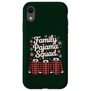 Hülle für iPhone XR Familien-Pyjama Squad Weihnachten passend