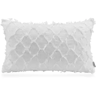H.O.C.K. Dekokissen »Nuvole« Sofakissen inkl. Füllung, mit Fransen, Boho-Style, weiß