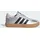 Sneaker ADIDAS SPORTSWEAR "VL COURT 3.0", Jungen, Gr. 38,5, silber metallic, core schwarz, lgh solid grau, Leder, Synthetik, Schuhe Sneaker, inspiriert vom Design des adidas samba, für Kinder