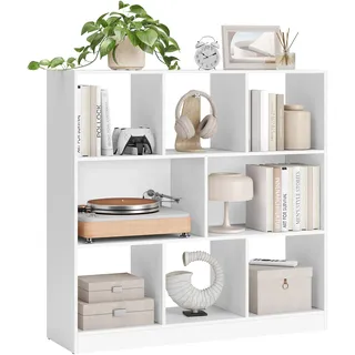 VASAGLE Bücherregal 97,5 x 30 x 100 cm Weiß