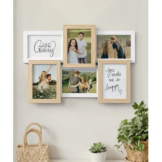 SUMGAR Bilderrahmen Collage 10x15 Holz Weiß 6er Set, 10 x 15 Fotorahmen Desktop oder Wand Geschenk Family Hochzeit Muttertagsgeschenk Geschenk für Mama Geschenk zum Muttertag