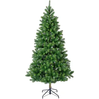 Everlands Künstlicher Weihnachtsbaum „Kenmore Fir“ 210 cm – Real Needle Technologie, naturgetreue Nordmanntanne mit 52 Zweigen, inkl. stabilem Metallständer, pflegeleicht & wiederverwendbar