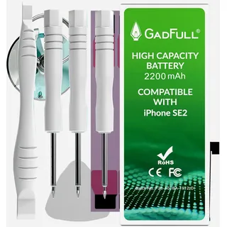 GadFull Akku kompatible mit iPhone SE 2 mit Hoher Kapazität | 2026 Baujahr | inkl. Reparaturset Anleitung & Profi-Kit Werkzeugsatz | ohne Ladezyklen | Funktioniert mit Allen original APN