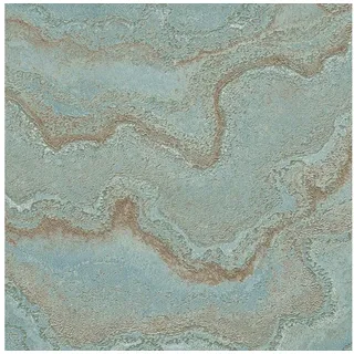 A.S. Création Stories of Life Vliestapete Marmoroptik Metallic-Effekt (Blau-Türkis-Gold, Steinoptik, 10,05 x 0,53 m)