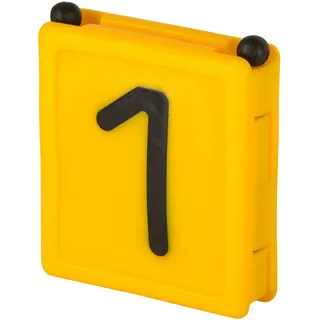 Kerbl Halsbandnummer DUO, 1-stellig 6er Pack gelb - 209421 - gelb
