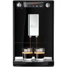 Melitta Solo - Kaffeevollautomat mit höhenverstellbarem Auslauf, kleine Kaffeemaschine mit abnehmbarem Wassertank für z. B. Espresso oder Café Crème, schwarz