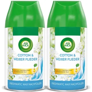 Airwick Air Wick Freshmatic Max DUO 2x 250 ml Nachfüller Doppelpack, Cotton und Weißer Flieder