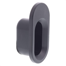 WAGNER - hooks4home - Design-Wandhaken OVAL - 75 x 30 x 40 mm, hochwertiger Kunststoff, schwarz, Made in DE - 17046021