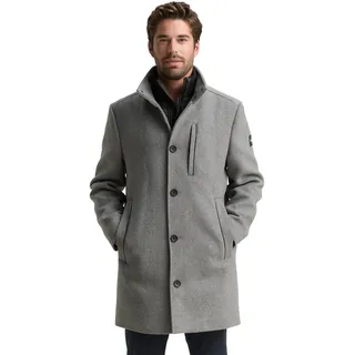 Tom Tailor Herren, 1046983 2-in-1 Wollmantel mit abnehmbarer Innenjacke, 30507 - light stone Grey wool twill, XL, EU