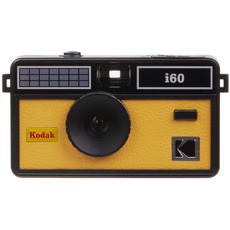 Bild i60 Wiederverwendbare 35-mm-Filmkamera – Retro-Stil, fokussierfrei, integrierter Blitz, Drücken und Pop-Up-Blitz (gelb)