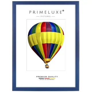 PrimeLuxe Holz Bilderrahmen 45 x 60 cm (Bildmaß) in Dunkel-Blau | Farbe und Größe wählbar | Rahmen für Poster | Puzzle | Foto collage | MADE IN GERMANY