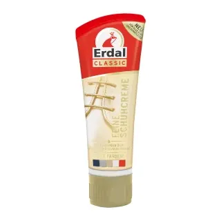 Erdal Classic Feine Schuhcreme, Schuhpaste pflegt, schützt und frischt die Farbe auf, 75 ml - Tube, farblos