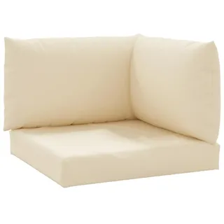 vidaXL Palettenkissen 3-TLG. Beige Oxford-Gewebe