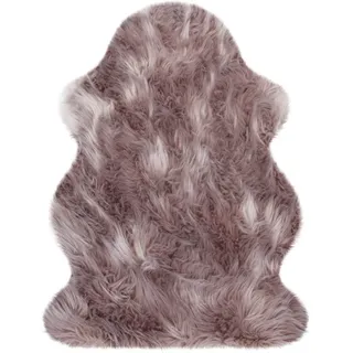 Hochflor-Teppich HEITMANN FELLE "Lammfell 9090", taupe, B:60cm H:60mm L:90cm, Kunstfaser, Teppiche, Hochflor-Teppich, Kunstfell, Uni Farben, sehr weich, waschbar