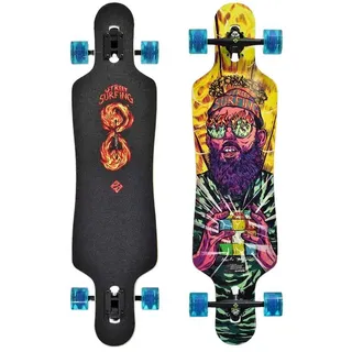 Street Surfing Freeride Dropthrough 39 ́ Curve Holy Cube Longboard - Yellow / Green - One Size
