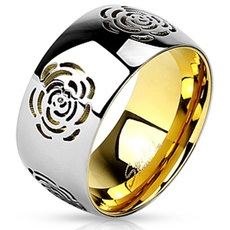 Tapsi ́s Coolbodyart® Statement Finger Ring Edelstahl 10,5mm Breit Rose Silber Gold 50(16)