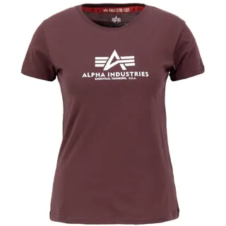 Alpha Industries Damen New Basic T Wmn T-Shirt, Deep-Maroon, M