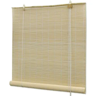 Bambus Rollo Natur 80x160 cm – Lichtdurchlässiger Sichtschutz, einfach anzubringen - Beige