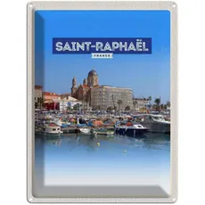 Blechschild 30x40 cm - Saint-Raphaël France Hafenstadt