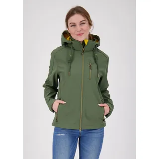 ankerglut Damen Mit Abnehmbarer Kapuze Gefüttert Übergangsjacke Windbreaker #Ankerglutfreude Softshelljacke, Oliv, 48 EU