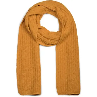 styleBREAKER Strickschal "Strick Schal mit Flecht Muster" 1 Stk., curry