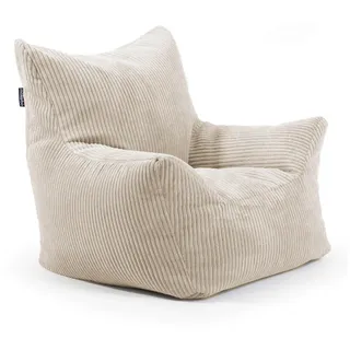 mokebo Kindersessel aus Cord Der Pausenheld Sitzsack Kinder Kindersitzsack in Beige,