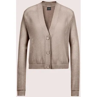 Madeleine Strickjacke Kurze Ajour-Strickjacke Beige L