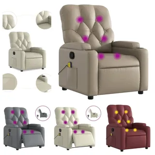 vidaXL Relaxsessel Elektrisch Weinrot Kunstleder