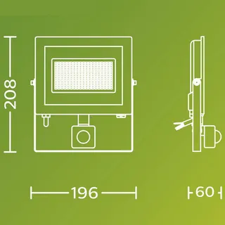 Philips LED Lois 929004643501 LED-Außenstrahler mit Bewegungsmelder 24 W Leuchtfarben: Kaltweiß