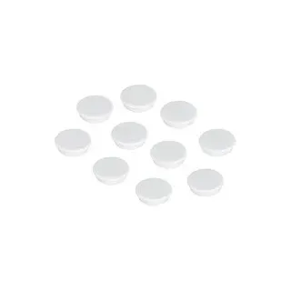 FRANKEN Haftmagnet Magnete weiß, Kunststoff Ø 3,2 x 0,7 cm, 10 St.