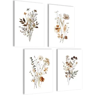 Poster Boho Deko Set Boho Wanddeko Blumen Deko Poster Blumen Aesthetic Style Preppy Room Decor Y2K Poster Ästhetik Yoga Poster Wandbilder Wohnzimmer