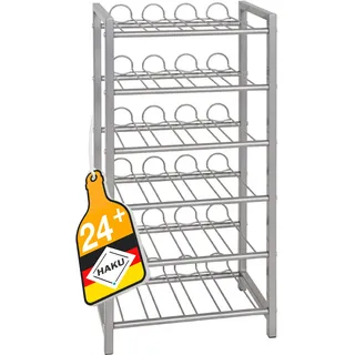 Haku-Möbel Weinregal 34 x 22 x 72 cm Silber