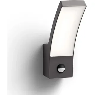 Philips Wandleuchte Aluminium 24,0 cm mit Bewegungsmelder IP44 anthrazit