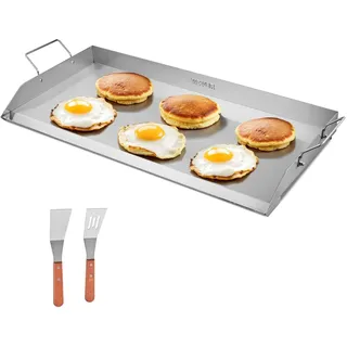 Vevor Grillpfanne 809 x 370 mm Edelstahl silber