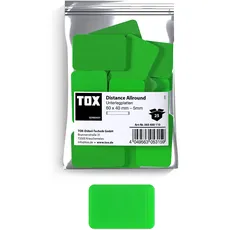 TOX Distance Allround Unterlegplatten, Ausgleichsplatten aus Kunststoff, belastbar bis 5 Tonnen, Polypropylen, 60 x 40 x 5 mm, 1 Beutel, 25 Stk., 065600110